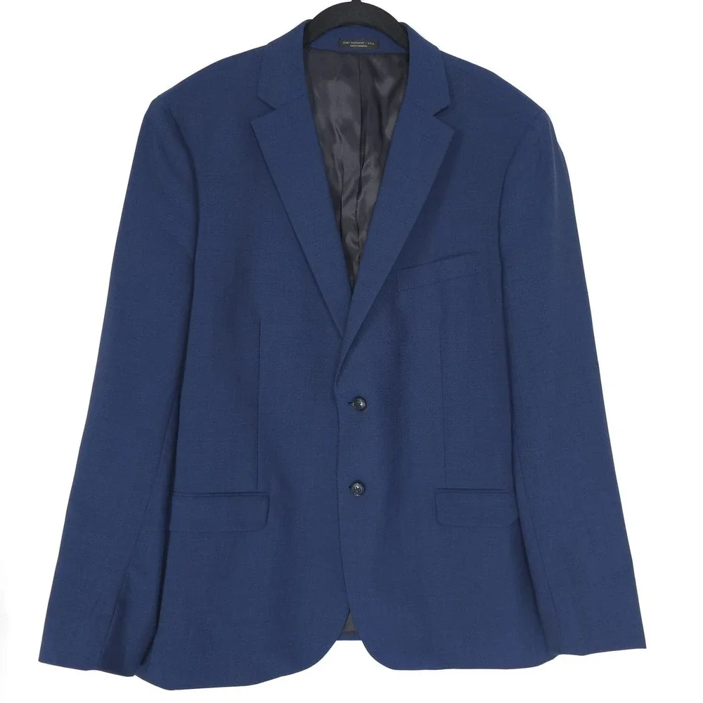 JOHN VARVATOS USA Mens‎ Sport Coat Blazer 42R Blue 100% Wool PREMIUM TAILORED